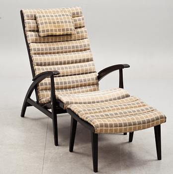 FÅTÖLJ MED FOTPALL, 1900-talets mitt.