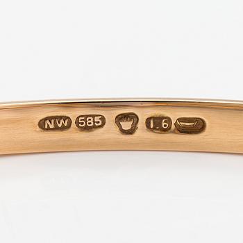 Armband, 14K guld, syntetisk spinell. Westerback, Helsinkgfors 1940.