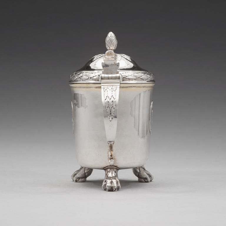 A Swedish 18th century parcel-gilt silver tankard, mark of Erik Sorsell, Stockholm 1794.