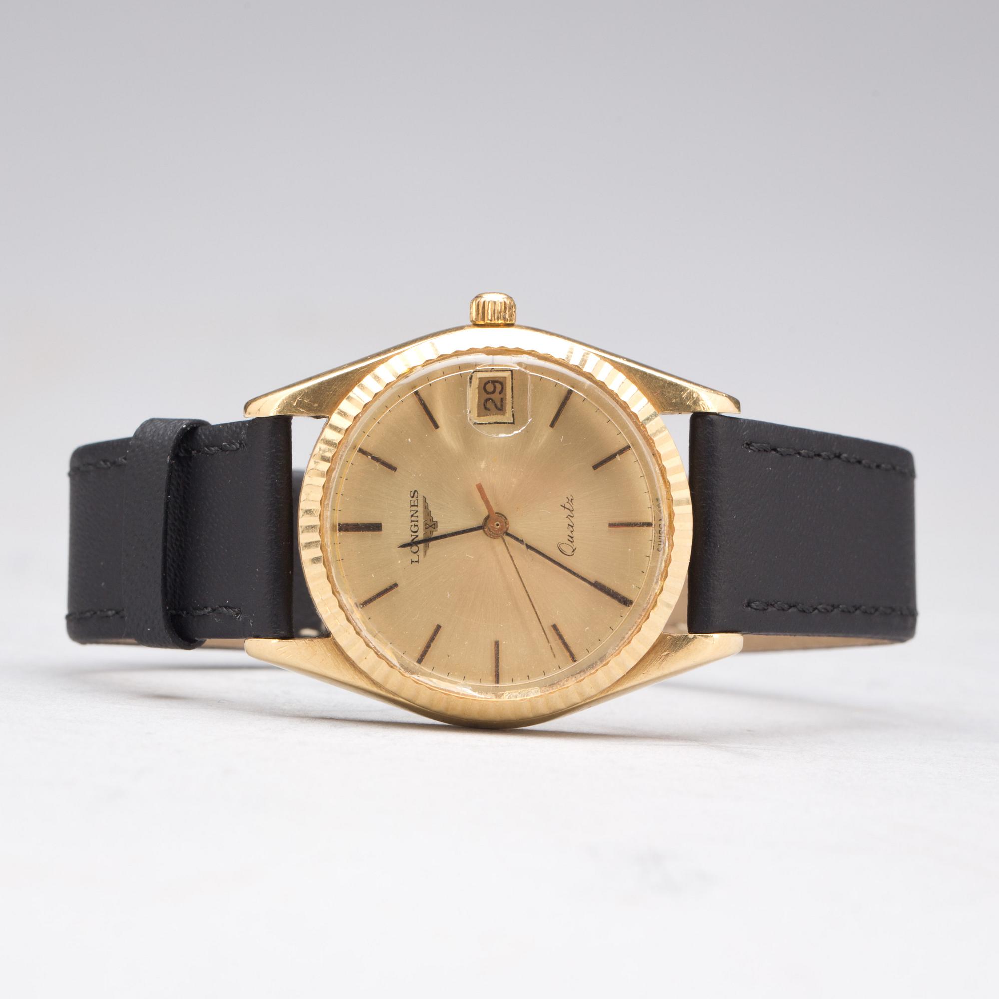 ARMBANDSUR, 18 k guld. Longines Quartz.