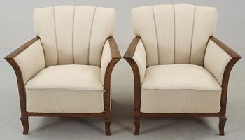 FÅTÖLJER, ett par, Art Deco, 1940-tal.