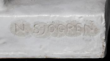 NILS SJÖGREN, skulptur, stengods. Sign.