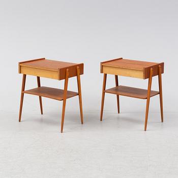 Sängbord, ett par, teak, 1950/60-tal.