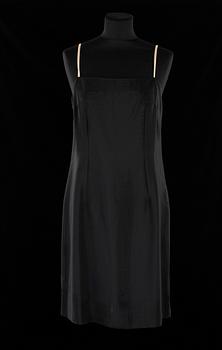 A 1970s black evening dress by Frank Usher.