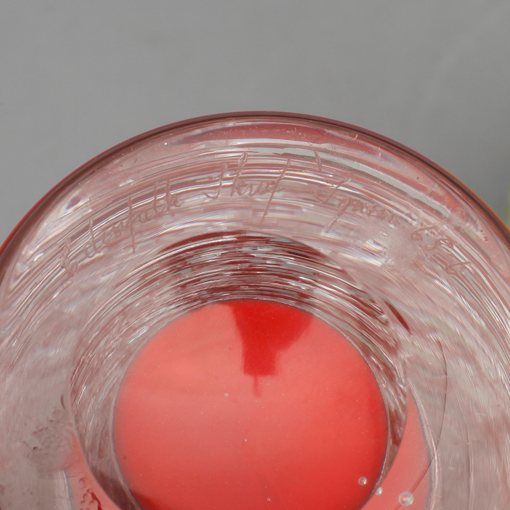 VAS, 3 st, glas, "Spun", Bengt Edenfalk, Skruf, signerade, 1900-talets andra hälft.