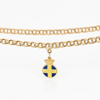 ARMBAND, 2 st, 18K guld, Sverige, andra hälft 1900-tals. Total vikt ca 10,90 g.