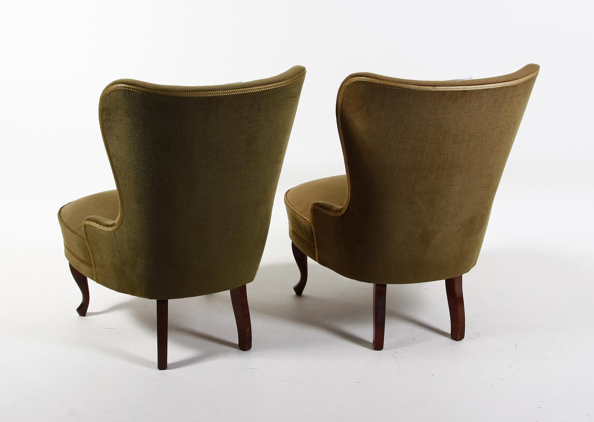 FÅTÖLJER, ett par, sk. "Emma", 1950/60-tal.