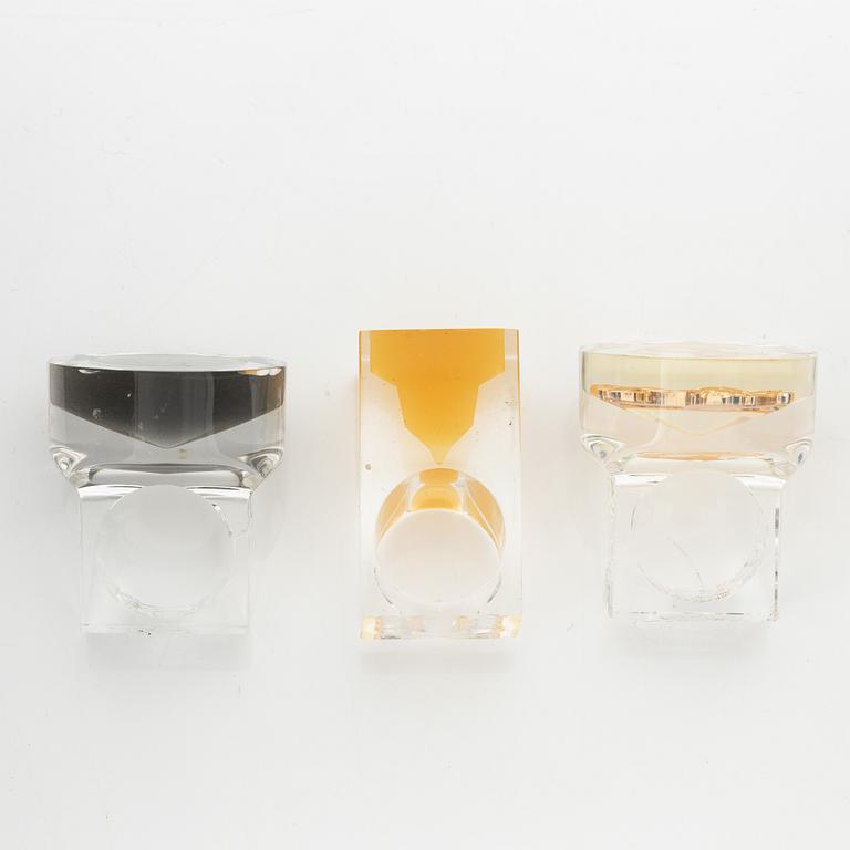 Siv Lagerström, three rings acrylic plastic, 1970s.