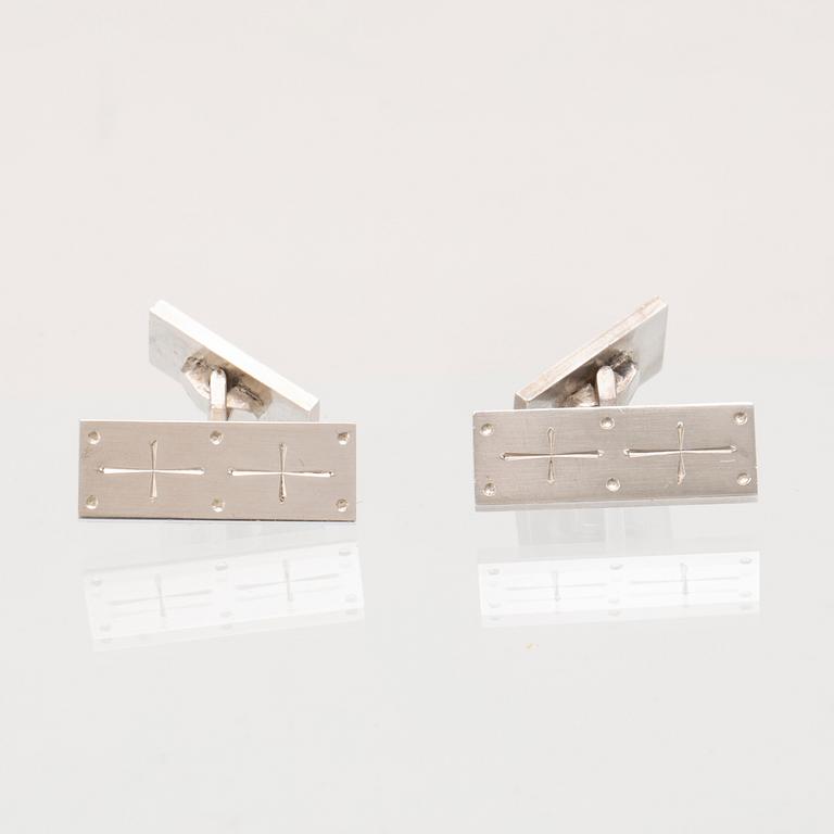 Wiwen Nilsson, a pair of cufflinks, silver, Lund 1953.