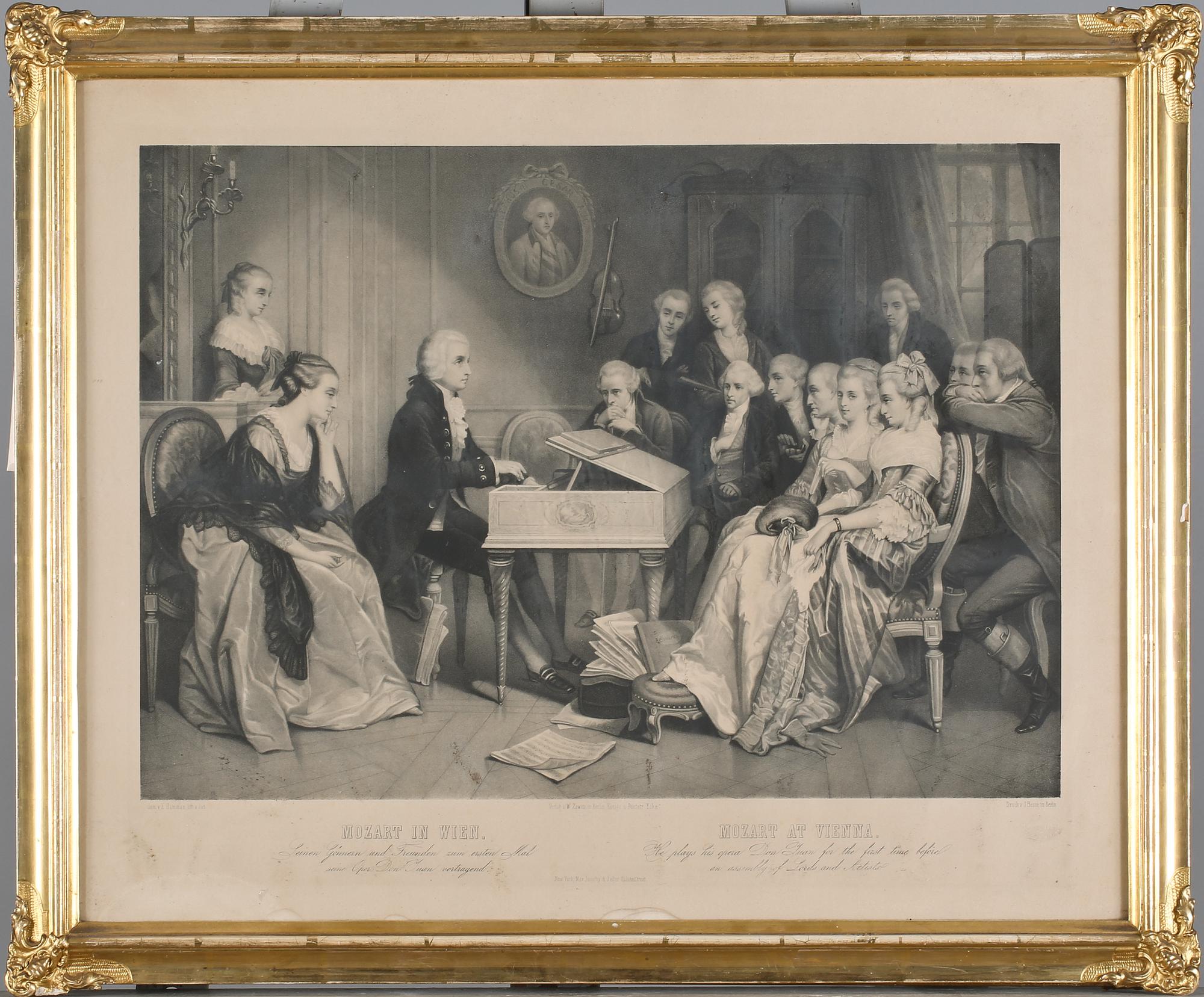 GRAFISKA BLAD, 2 st, tryckta hos J Hesse, Berlin, 1800-tal.