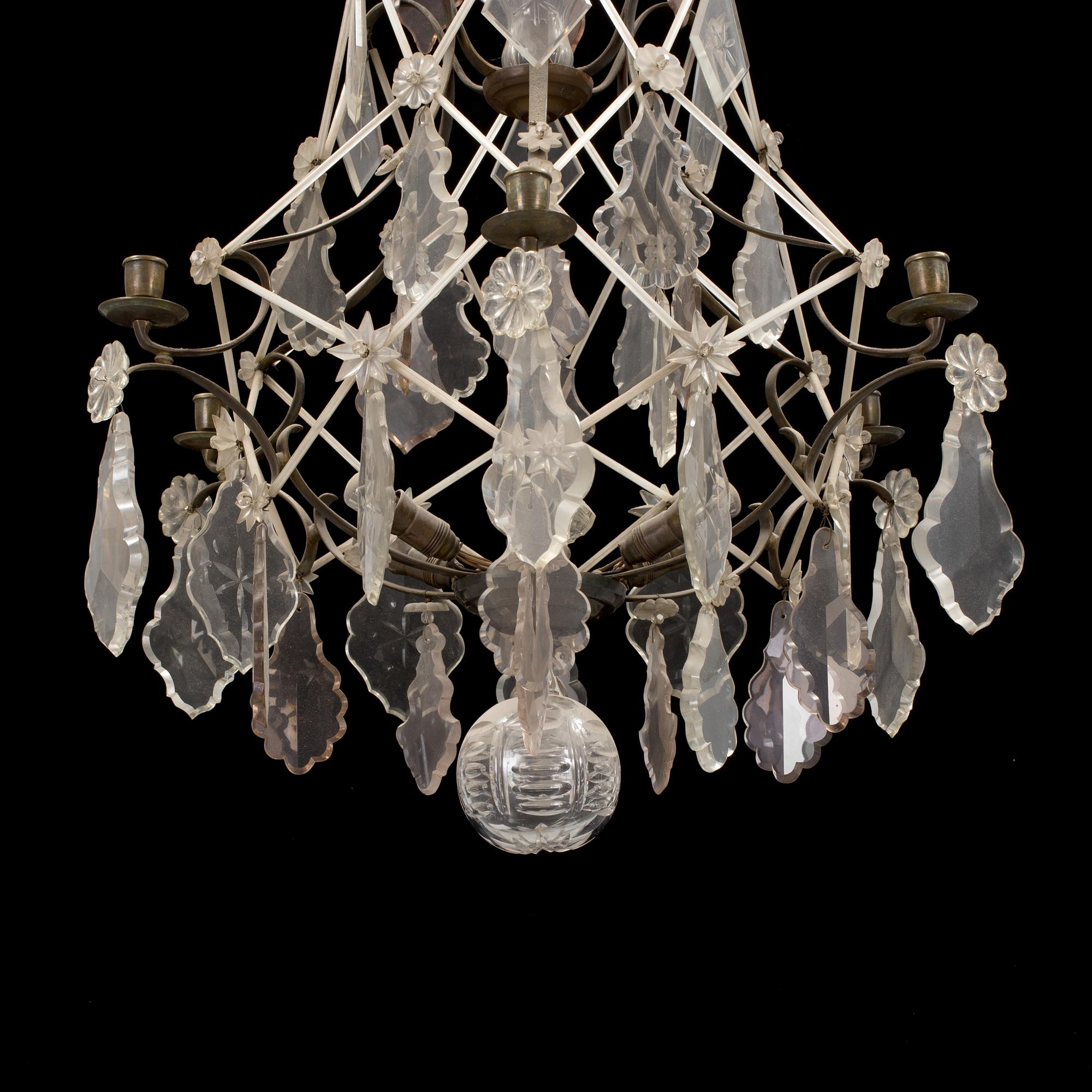 a rococo-style chandelier from the first half of the 20th century.