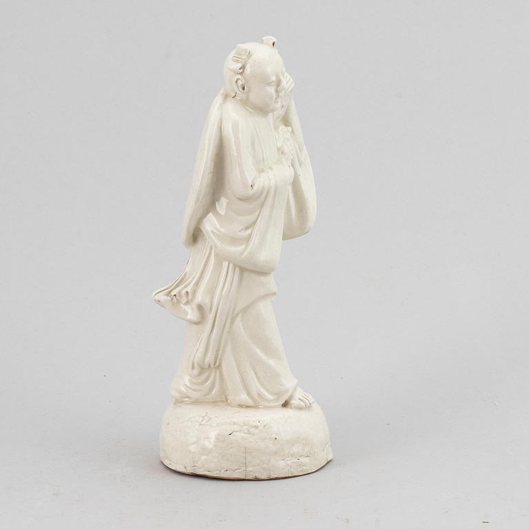 FIGURIN, blanc de chine, Qingdynastin, 1800-tal.