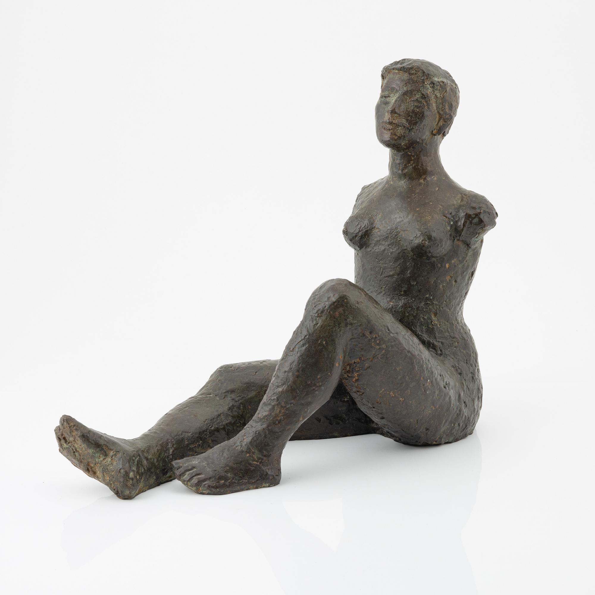 Honorio García Condoy, "torso Sentado", 1948, bronze, signered. Height 41 cm. Length 47 cm.