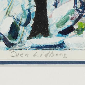 Sven Lidberg, coloured lithograph, signed PT.