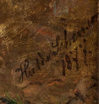 HULDA SCHENSON, olja på duk, sign o dat  1877.