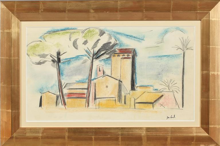 JOHN JON-AND, pastell, signerad.