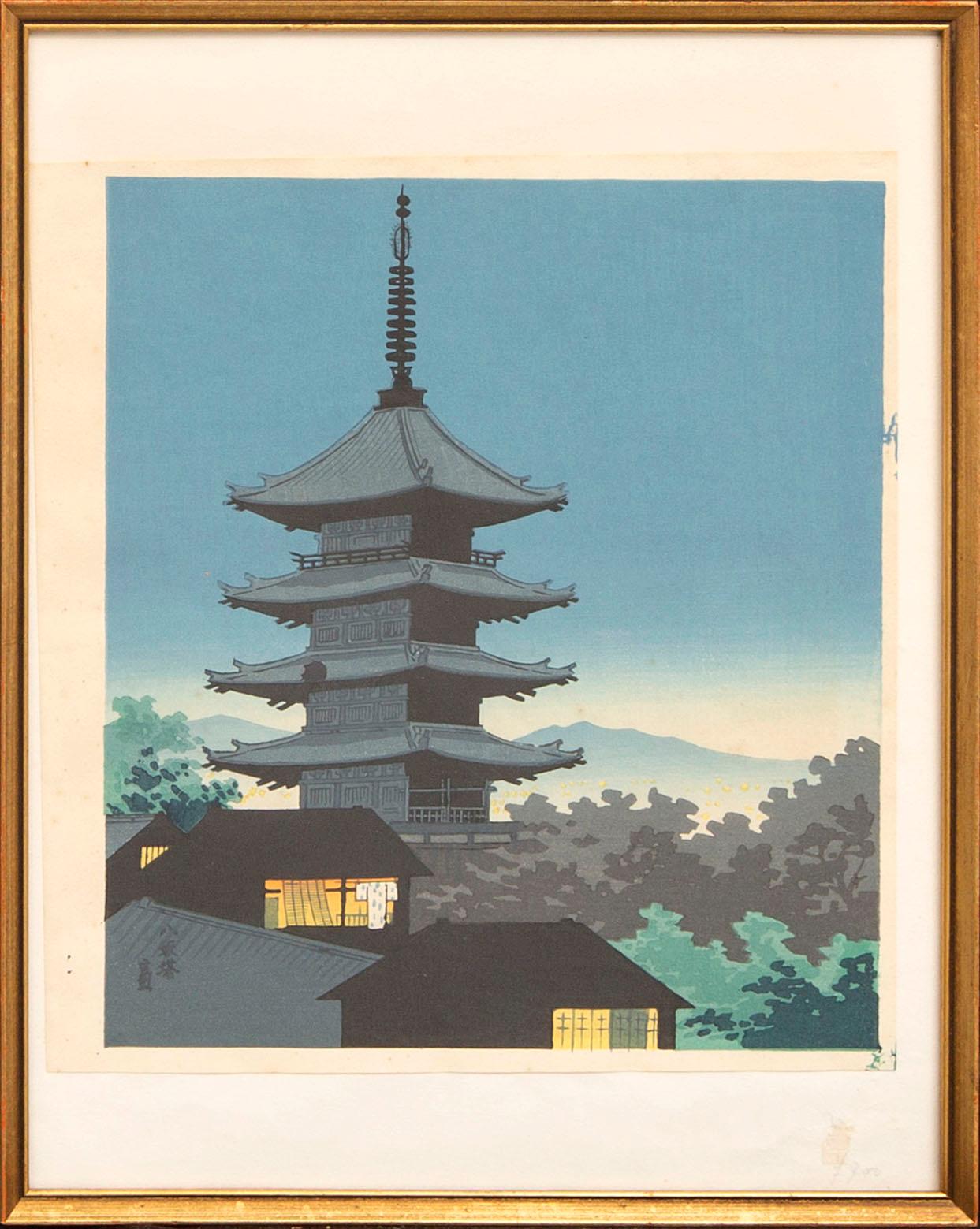 Tomikichirō Tokuriki, two woodblock prints, Japan, signed.