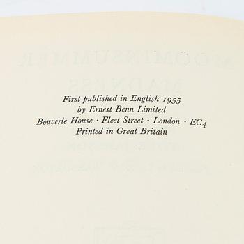 Tove Jansson, Bok 1 upplagan "Moominsummer Madness", Limited Ernest Benn London 1955.