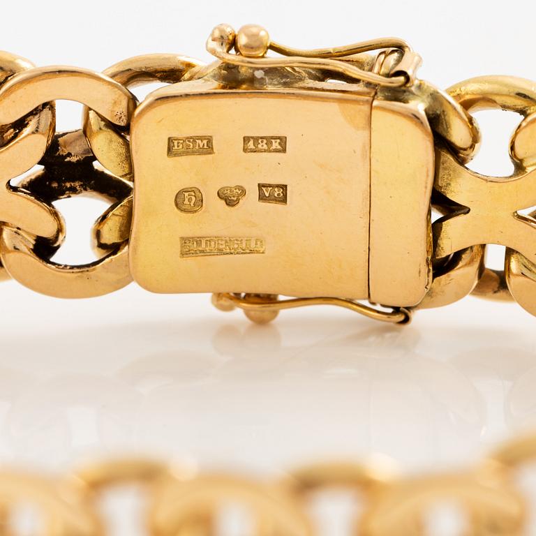 Armband 18K guld, X-länk.