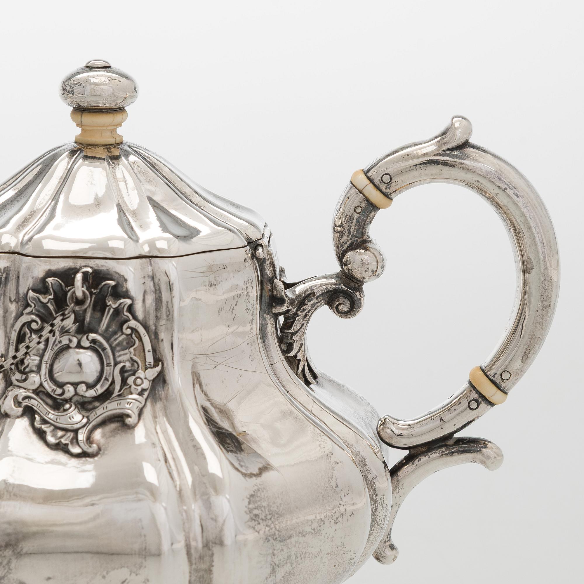 Jakob Wiberg, tekanna, silver. Moskva 1848.