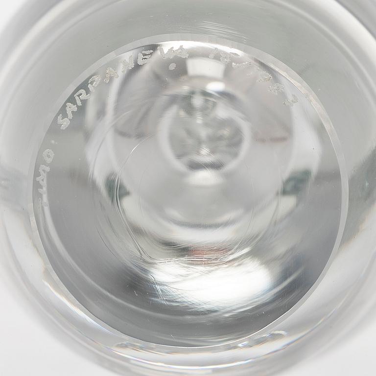Timo Sarpaneva, glasskulptur, "Orkidé", signerad Timo Sarpaneva 15/1987.