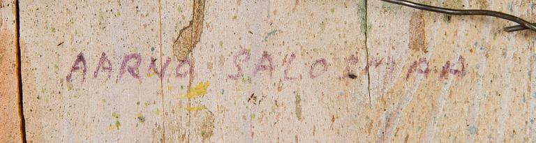 Aarno Salosmaa, Composition in metal on wood.