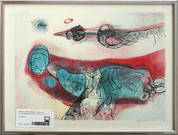 PARTI GRAFIK, 3 delar, bl a Lennart Aschenbrenner, sign och numr.