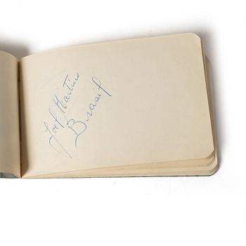 Autograph collection, Brazil’s national football team, 1958 World Cup, two notebooks.