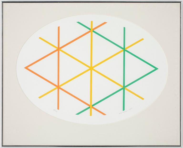 KG NILSON, färglitografi, signerad och daterad 1985, numrerad 8/60.