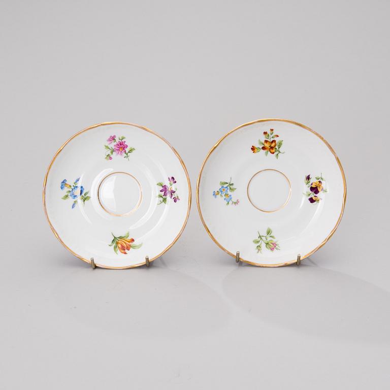 A pair of 19th century porcelain coffee cups, KPM Berlin 1849-1870.