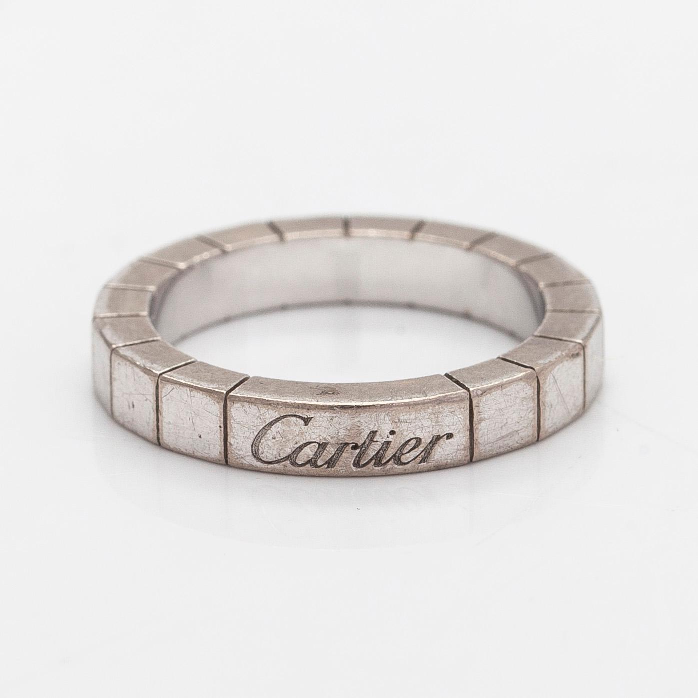 Cartier, sormus, Lanieres, 18K valkokultaa.