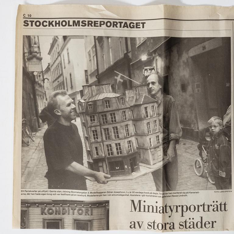 Göran Josephzohn, house model, depicting Wittrock's tower, Djurgården, Stockholm.
