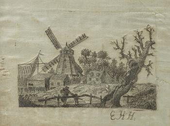 An Empire silk embrodery, early 19th Century.