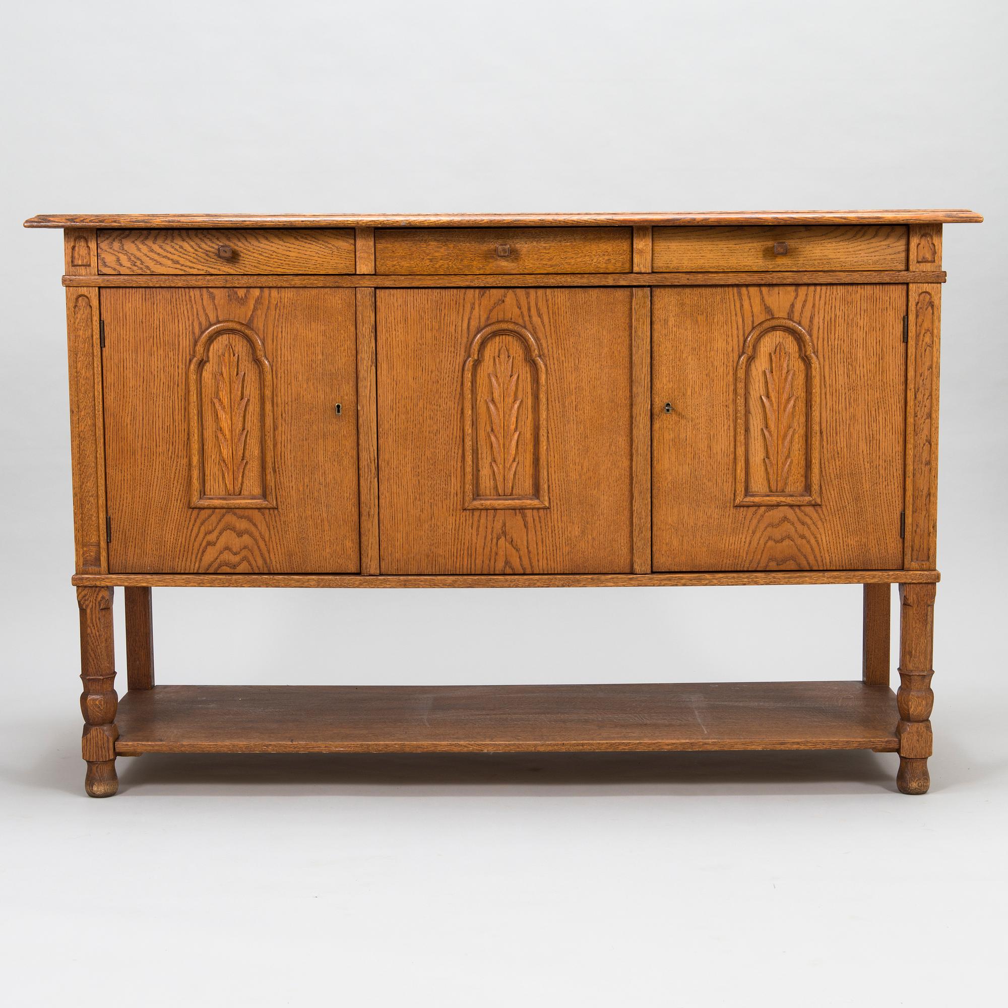 WERNER WEST, a mid-1920's sideboard  for Oy Stockmann Ab, Keravan puusepäntehdas.