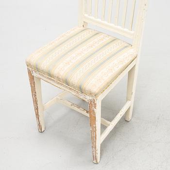 Four Gustavian chairs, beginning of the 19th century.