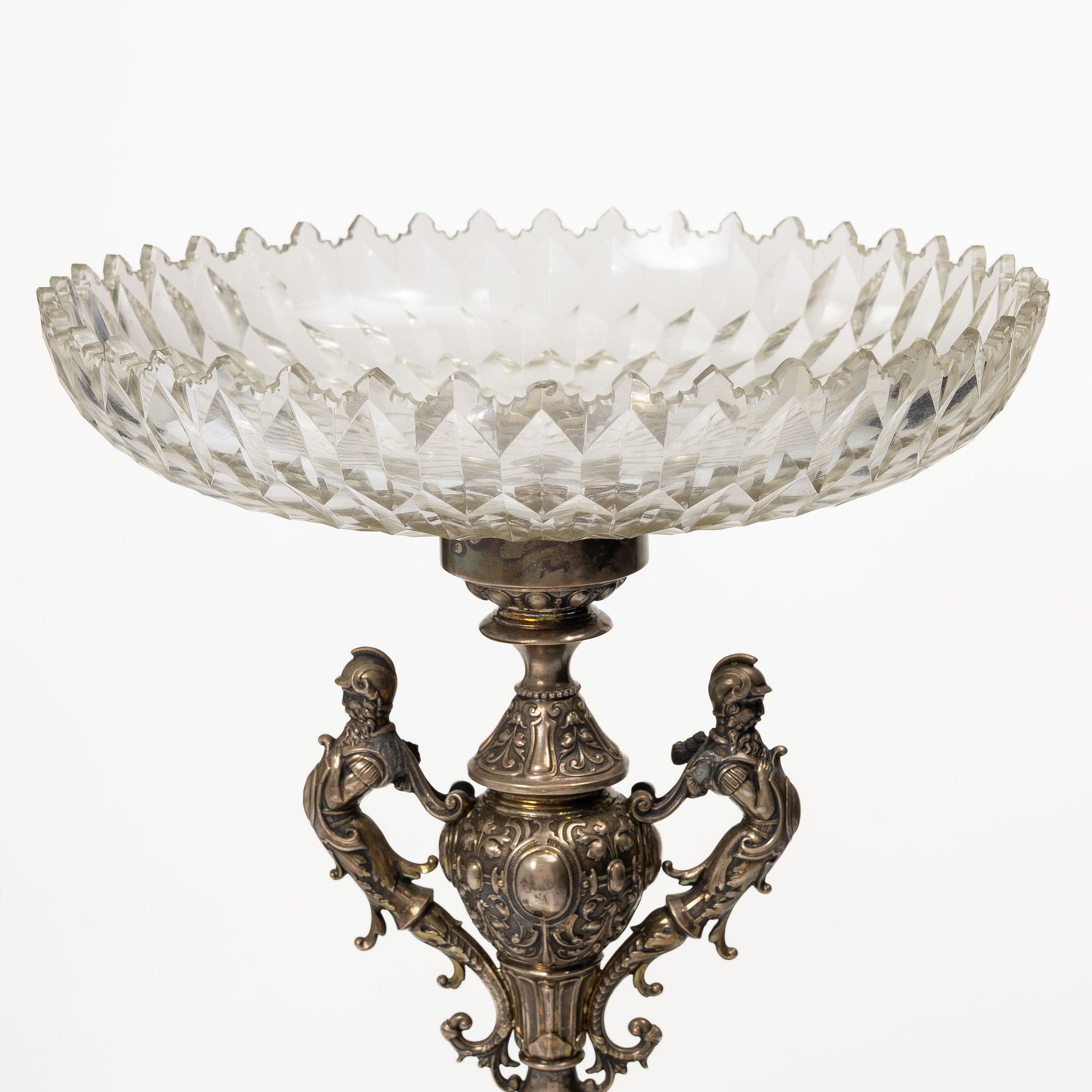 Presentation bowl, silver and glass, Carl Ohlsson, Karlskrona (1908–1926 (1931)).