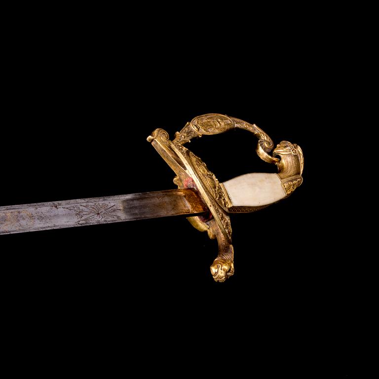 DRÄKTVÄRJA, empir, troligen Frankrike, 1800-tal.