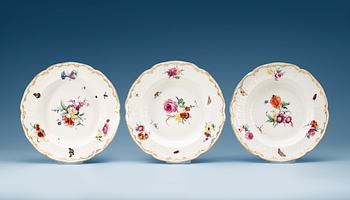 765. A set of eight Berlin soup dishes, 18th Century.