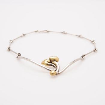 Ida Liedholm, Necklace, sterling silver and 18k.