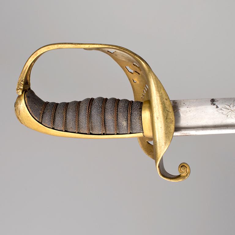 SABEL, modell 1859. För officer vid infanteriet, Sverige.