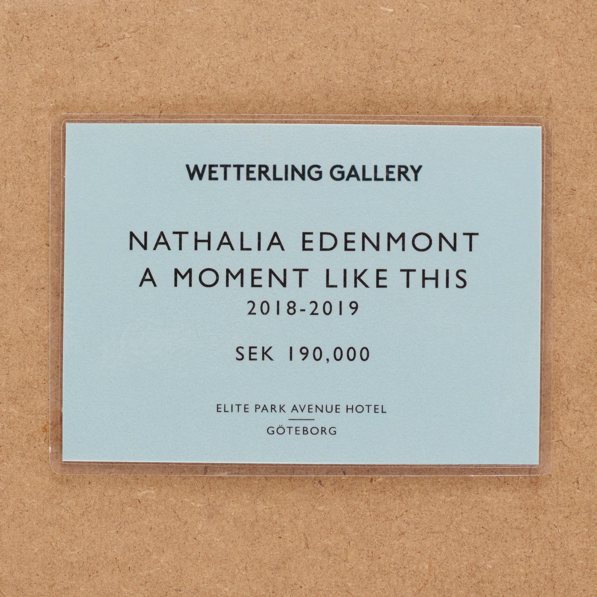 Nathalia Edenmont, "A Moment Like This", 2018 - 2019.