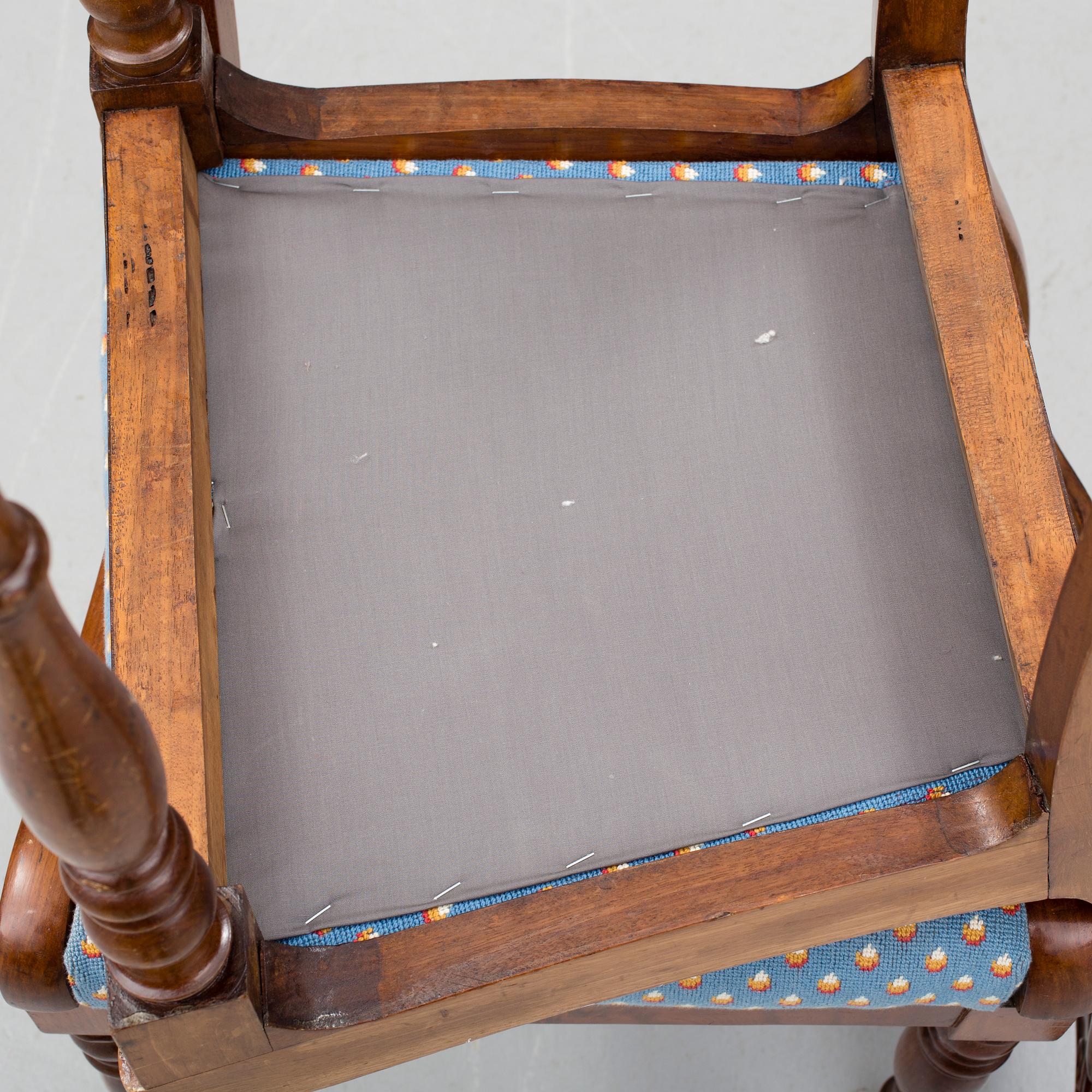 STOLAR, 6 stycken, senempire, 1800-talets mitt.