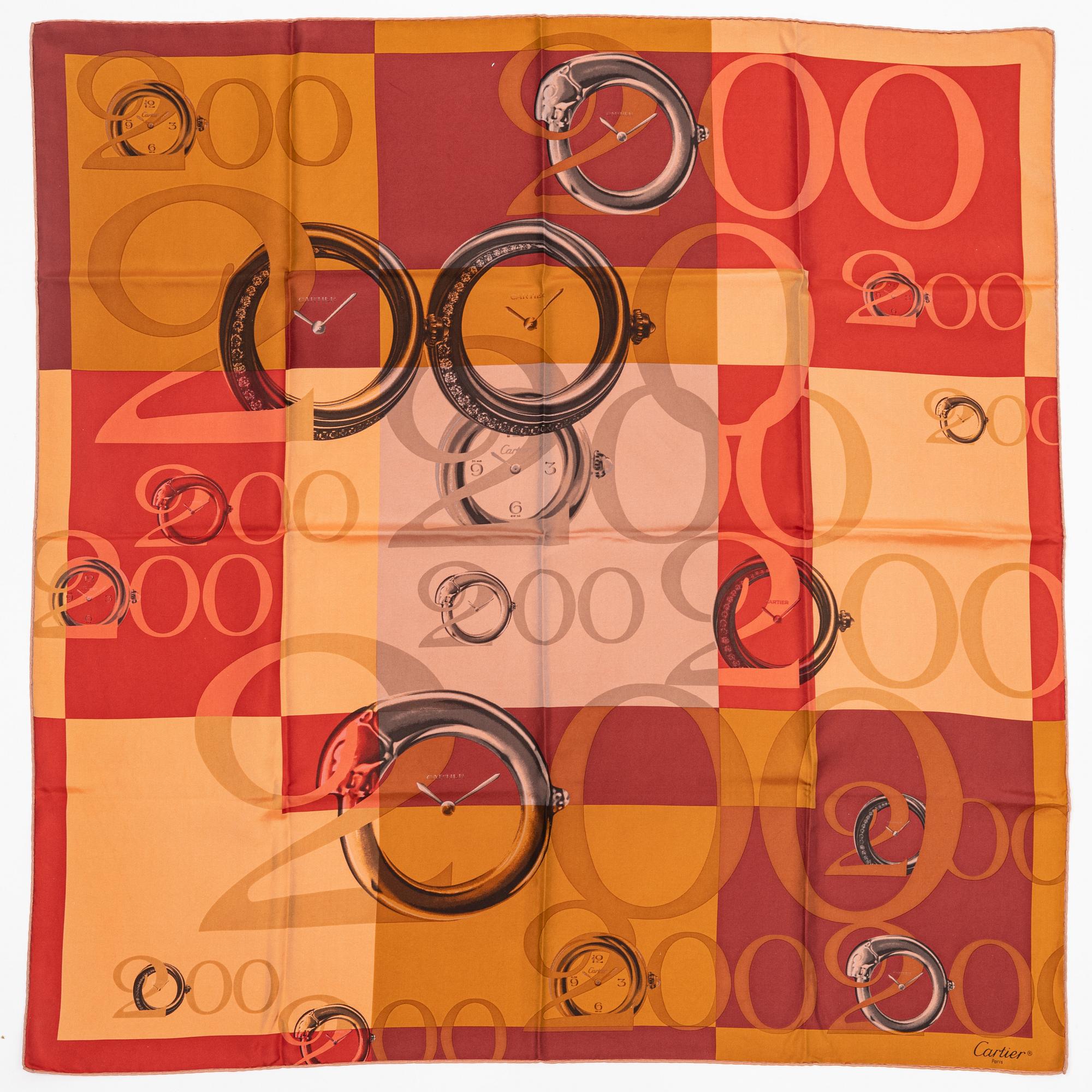 Cartier, a twill silk scarf.