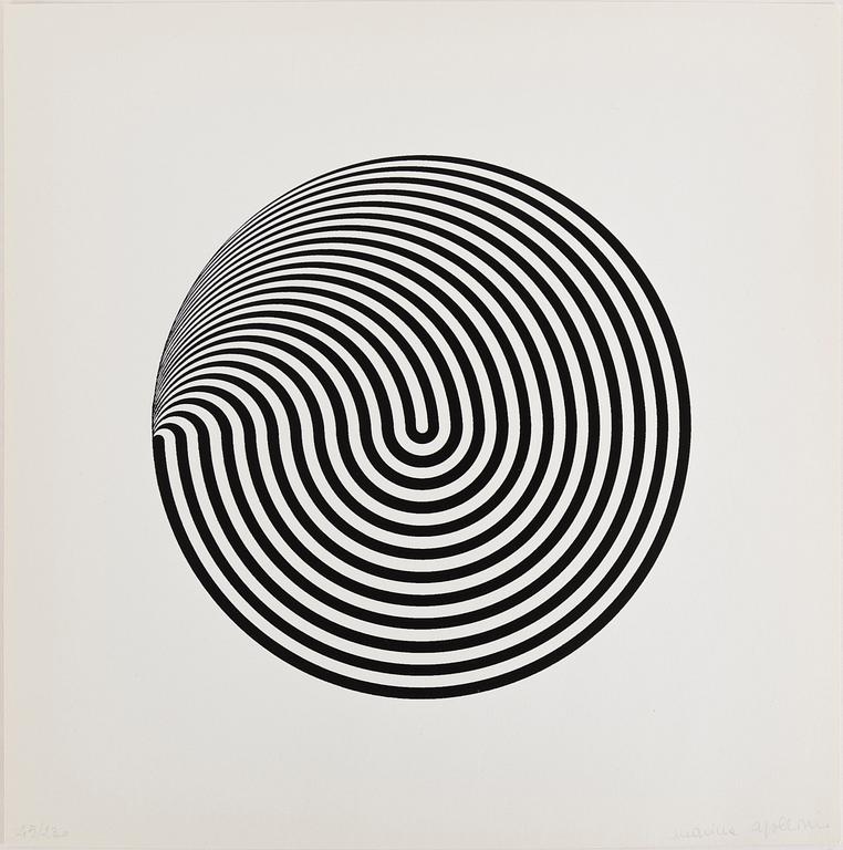 MARINA APOLLONIO, silkscreen, signed and numbered 45/230, 1966.
