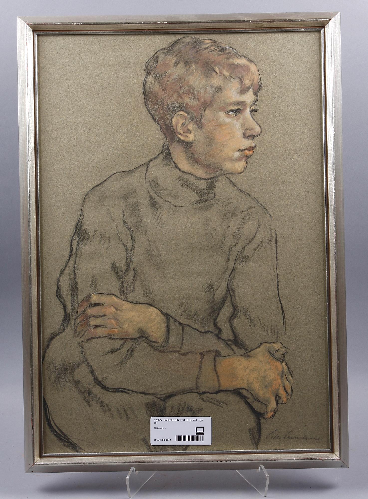 LOTTE LASERSTEIN, pastell, sign.