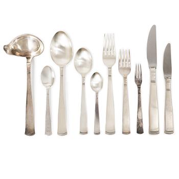 Jacob Ängman, bestickservis, 89 delar, silver, "Rosenholm", GAB, Eskilstuna, 1961-87.