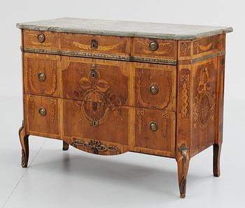 A Gustavian late 18th century commode attributed to J. Hultsten.