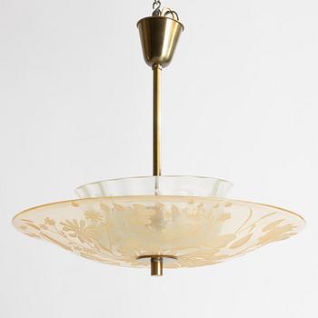 A Swedish Modern ceiling lamp, 1940's.