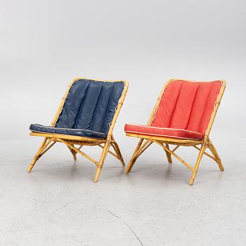 Seating group, 4 pieces, mid-20th century.