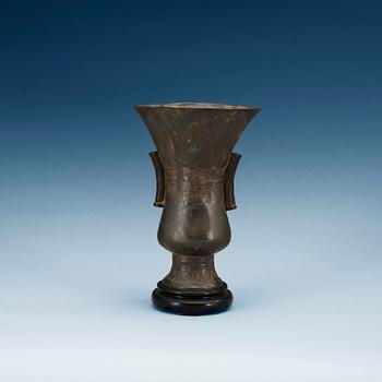 An archaistic bronze vase, presumably Ming dynasty.